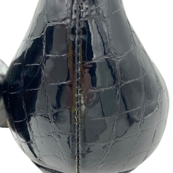 Sergio Rossi Grazie Sergio Sphere Embellished Pumps Black Croc Silver 40 - Picture 14 of 16